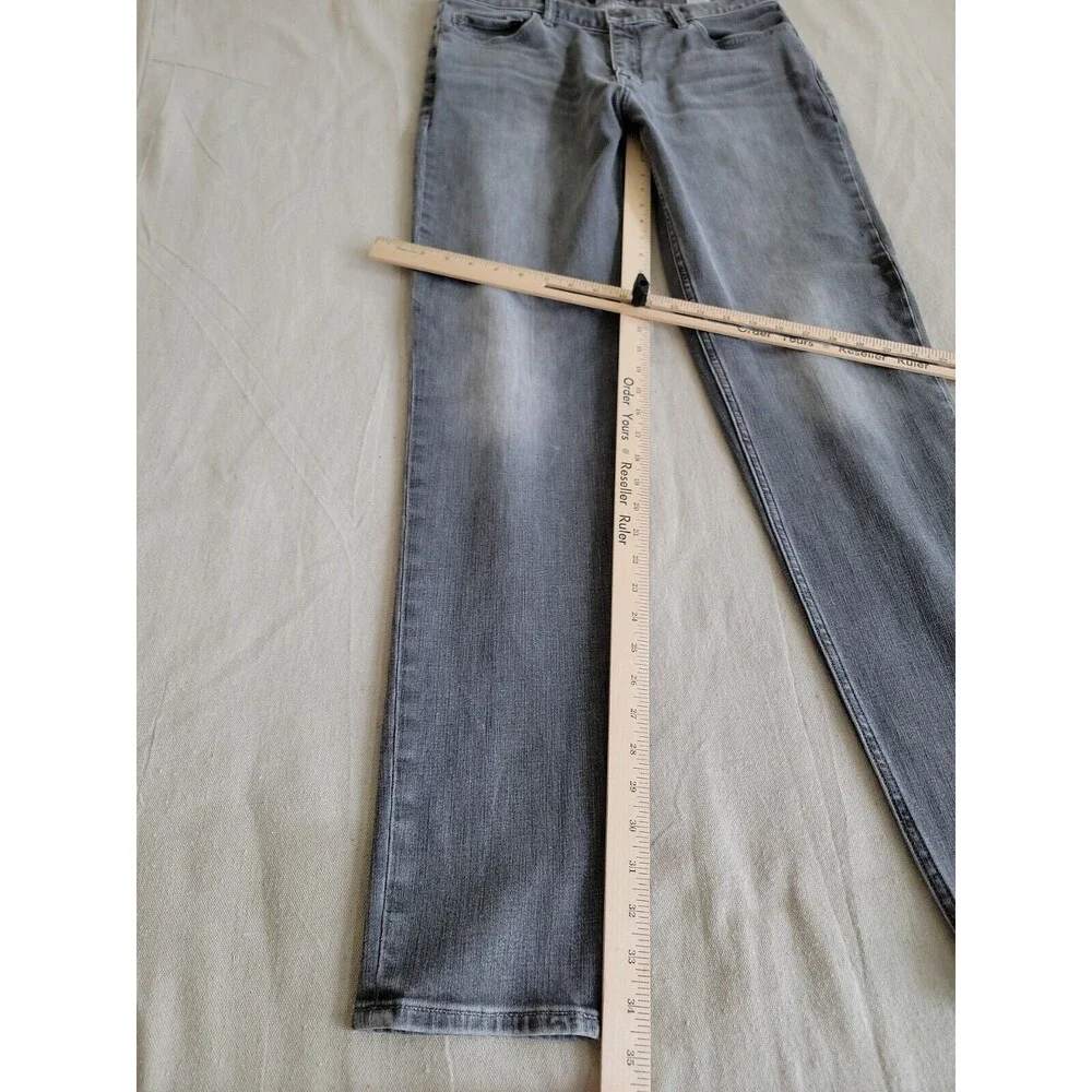 Banana Republic Mens 34x34.5 Jeans Tapered Athletic Fit Gray Mid Rise Stretch‎